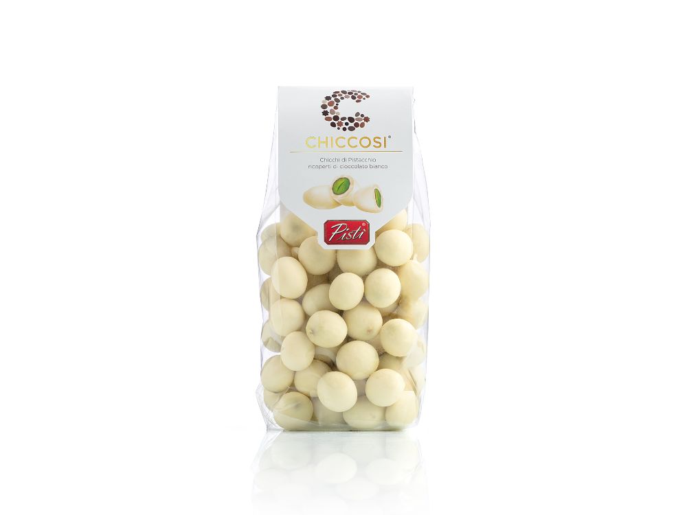 chicchi di pistacchio ricoperti di cioccolato bianco - pisti shop