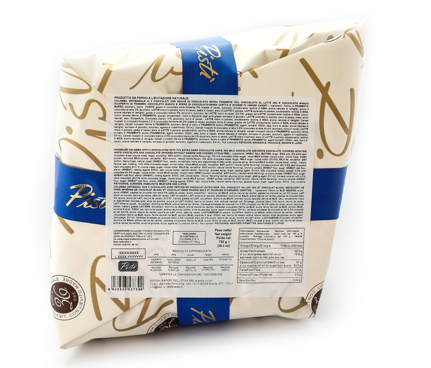 colomba ai 3 cioccolati - pisti shop