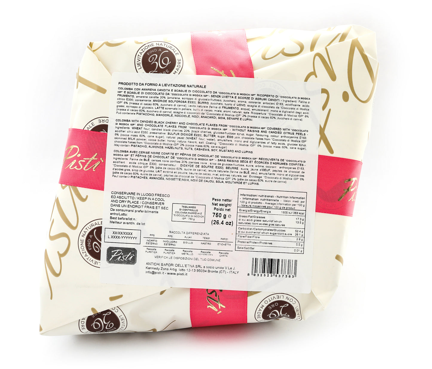 colomba amarena e cioccolato di modica igp - pisti shop