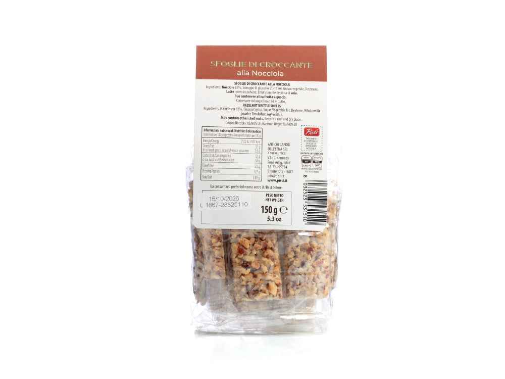 sfoglie di croccante alla nocciola