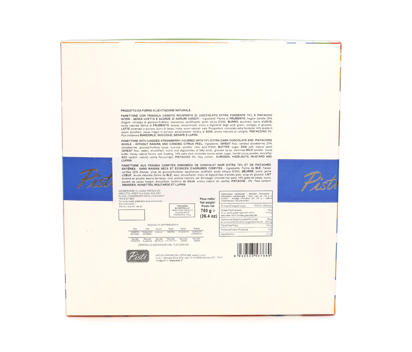 special edition: panettone con fragola pistacchio e cioccolato fondente - pisti shop