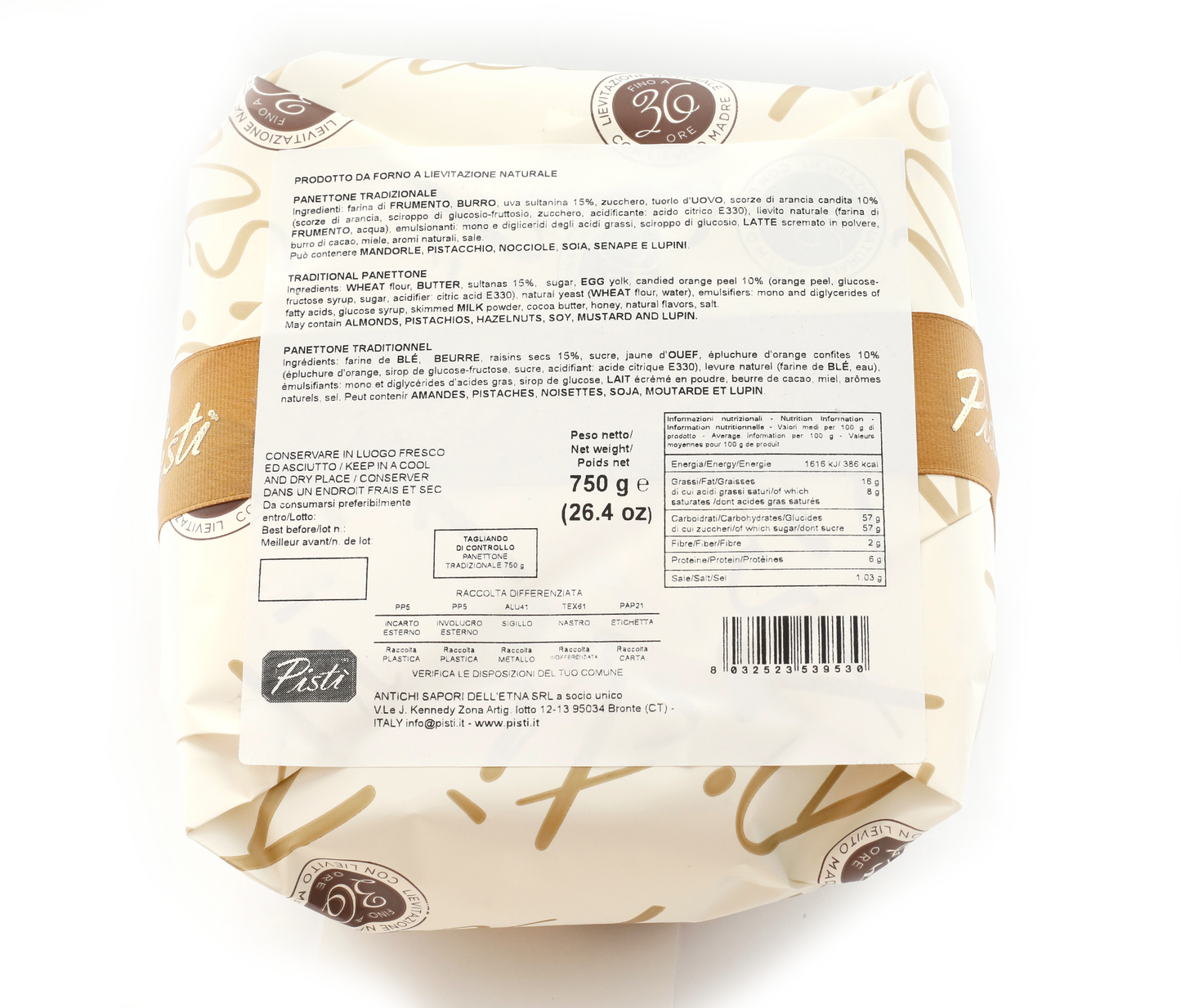 panettone tradizionale - pisti shop