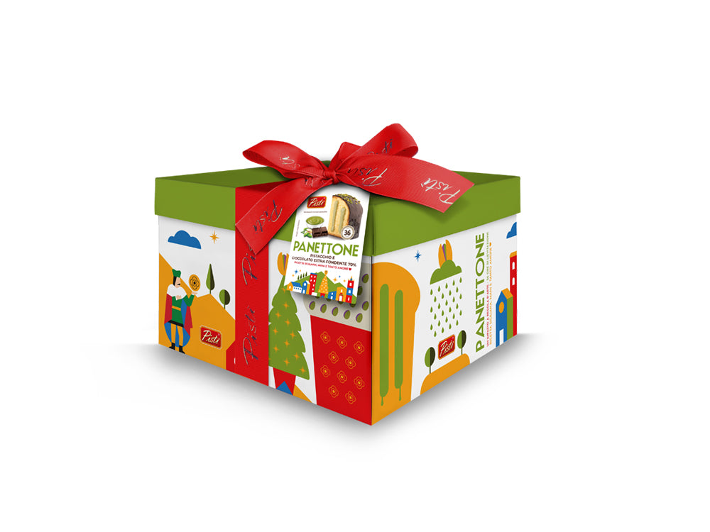 Special Edition: Panettone Farcito al Pistacchio e Ricoperto di Cioccolato Fondente - Pisti Shop