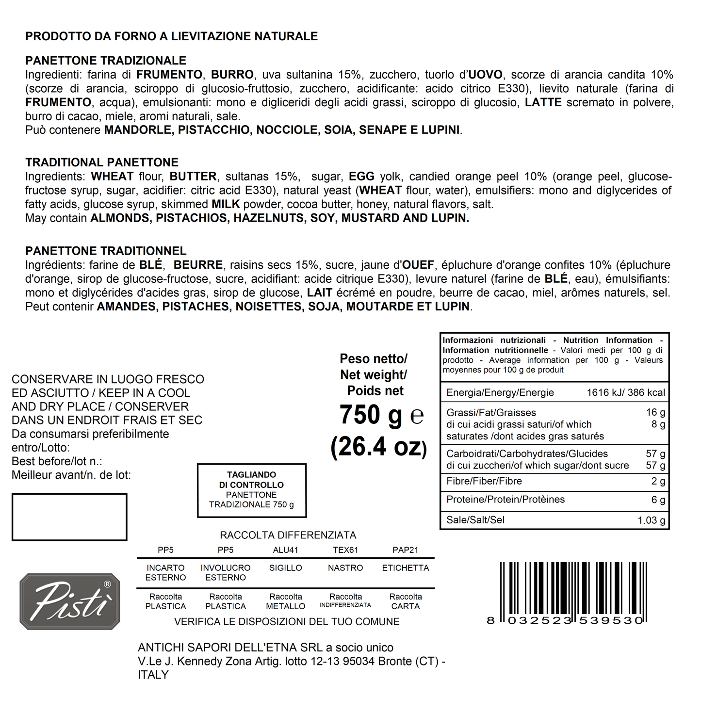 panettone tradizionale