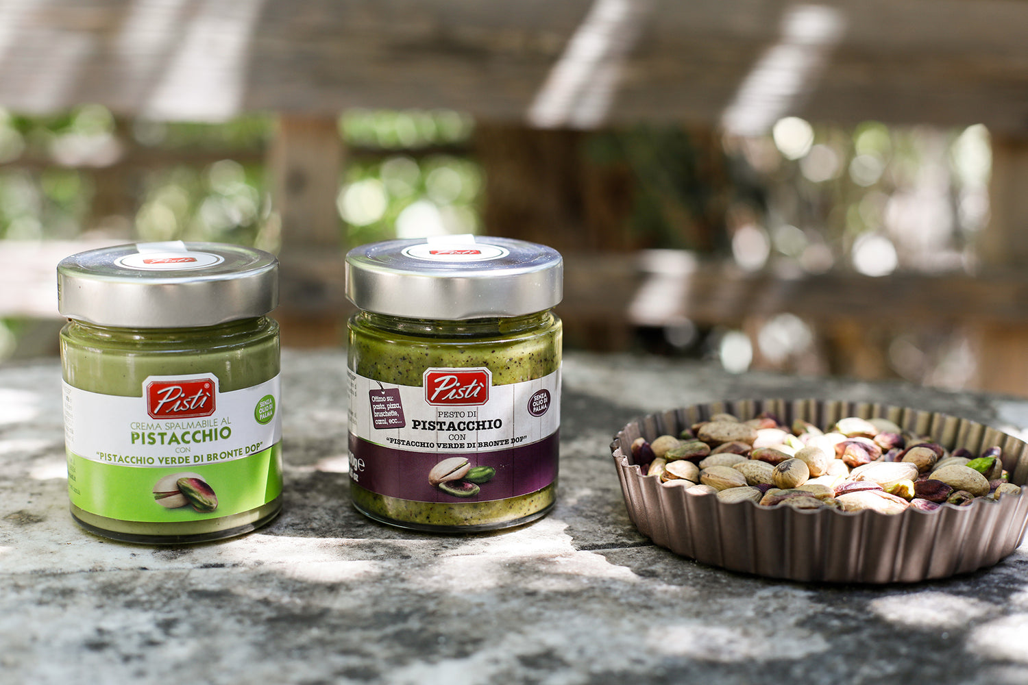 Crema  e pesto con pistacchio verde di Bronte DOP