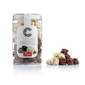 Quadrelli di Figs covered with White and Extra Dark Chocolate