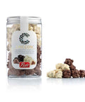 Quadrelli di fichi ricoperti di cioccolato bianco ed extra fondente