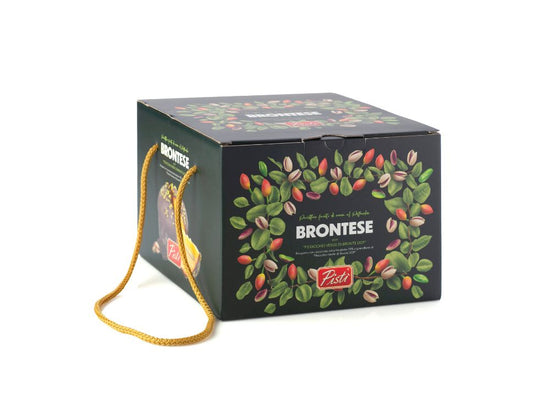 Pack del panettone al pistacchio Brontese con cioccolato fondente Shop Pistì