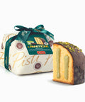 Panettone Farcito al Pistacchio e Ricoperto di Cioccolato Fondente