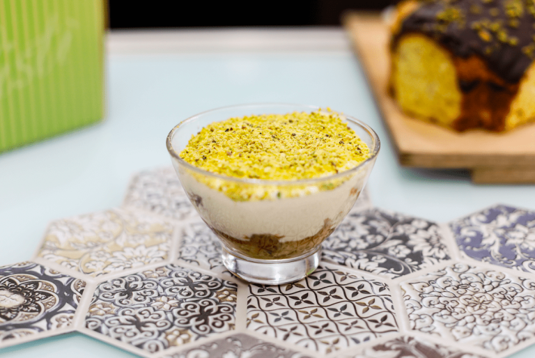TIRAMISÙ AL PISTACCHIO CON AVANZI DI COLOMBE