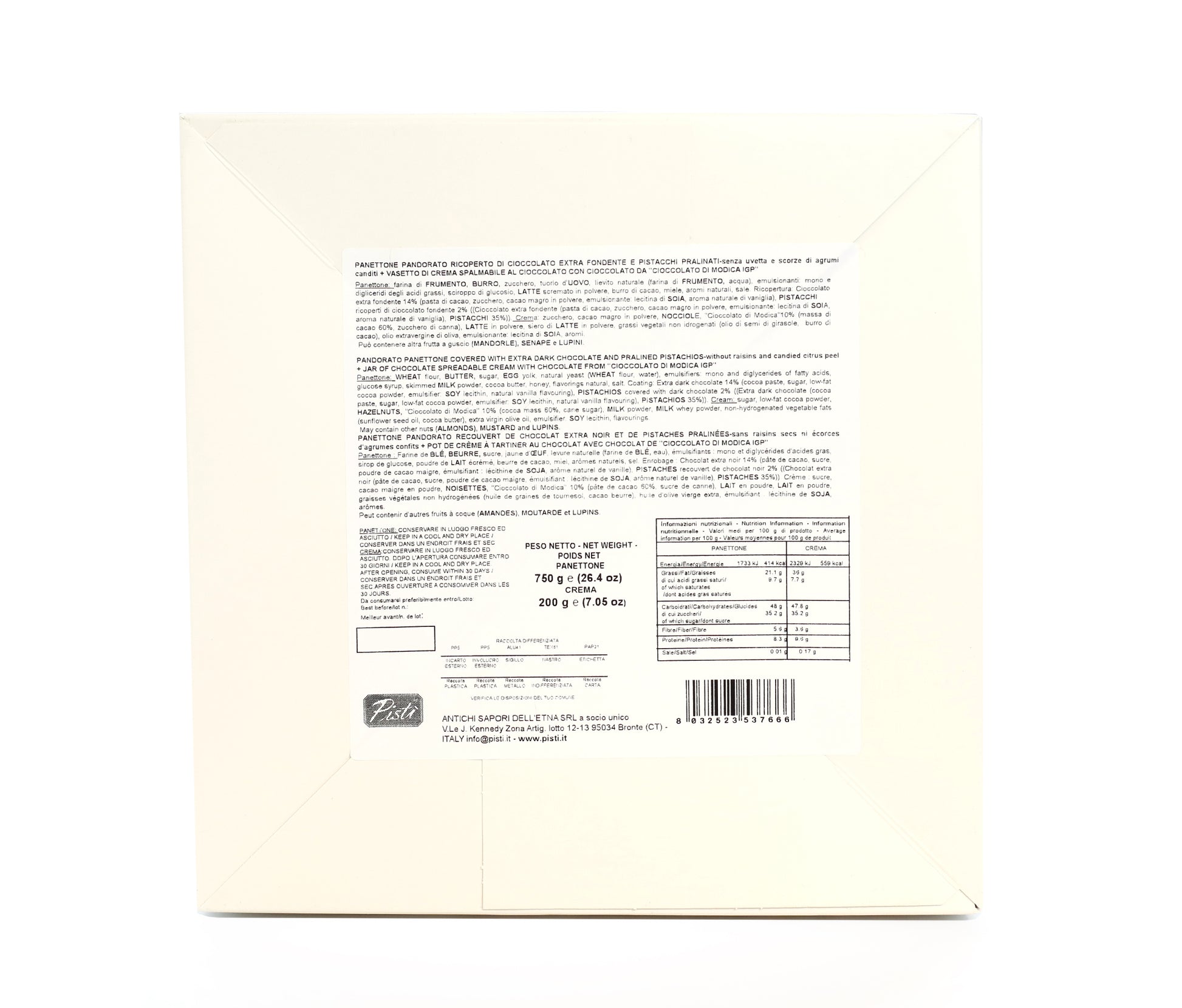 Panettone Modicano + Vasetto Crema Cioccolato di Modica Igp - Pisti Shop
