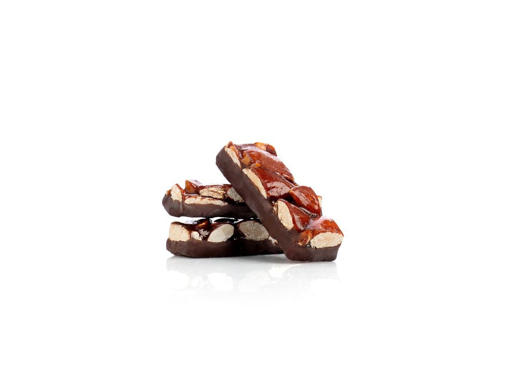 tocchetti di croccante alla mandorla al cioccolato fondente pistì shop 