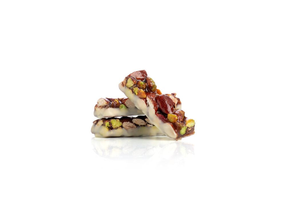Tocchetti di Croccante al Pistacchio e Mandorla al Cioccolato bianco Pistì Shop 