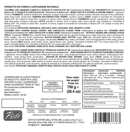 Colomba Amarena e Cioccolato di Modica IGP - Pisti Shop