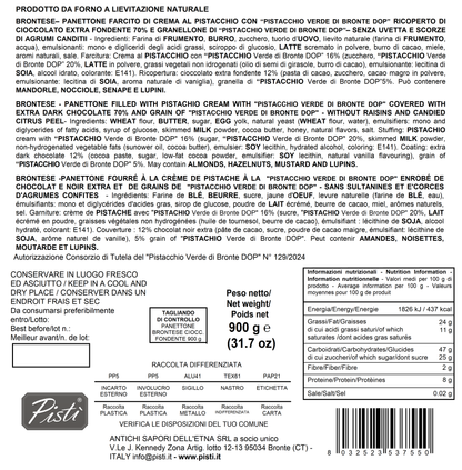 Panettone Brontese con Cioccolato Fondente