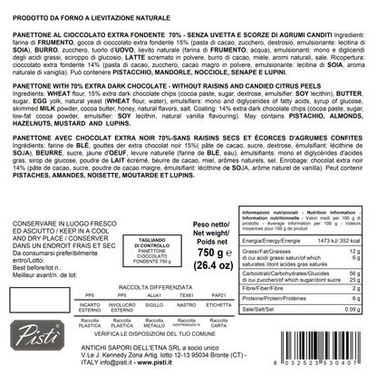 Panettone Cioccolato Extra Fondente 70%