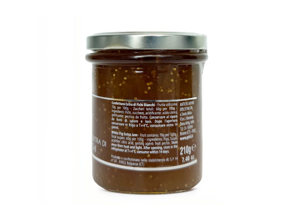 confettura extra di fichi bianchi pistì shop bronte etichetta
