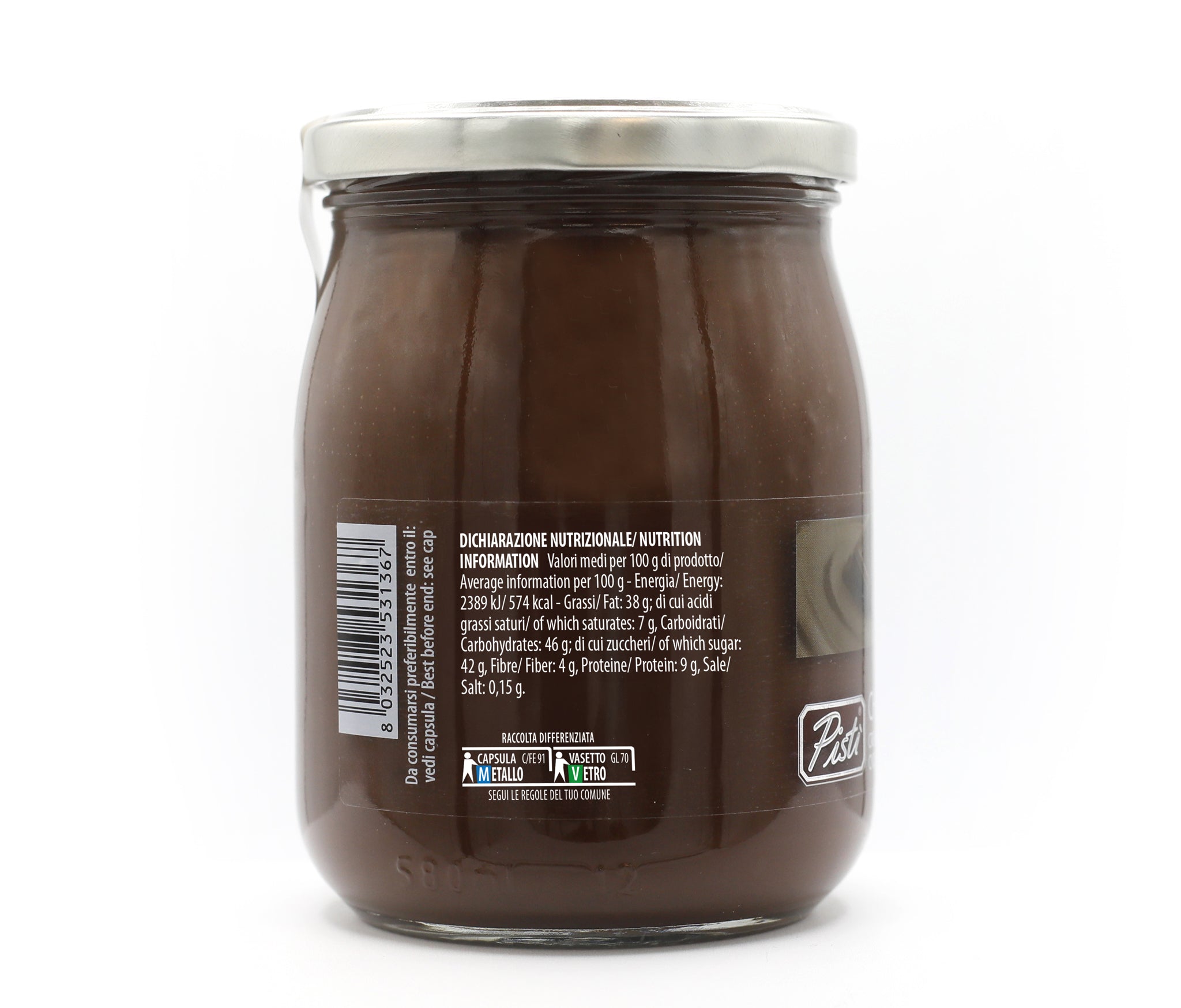 Crema untable de chocolate y avellanas