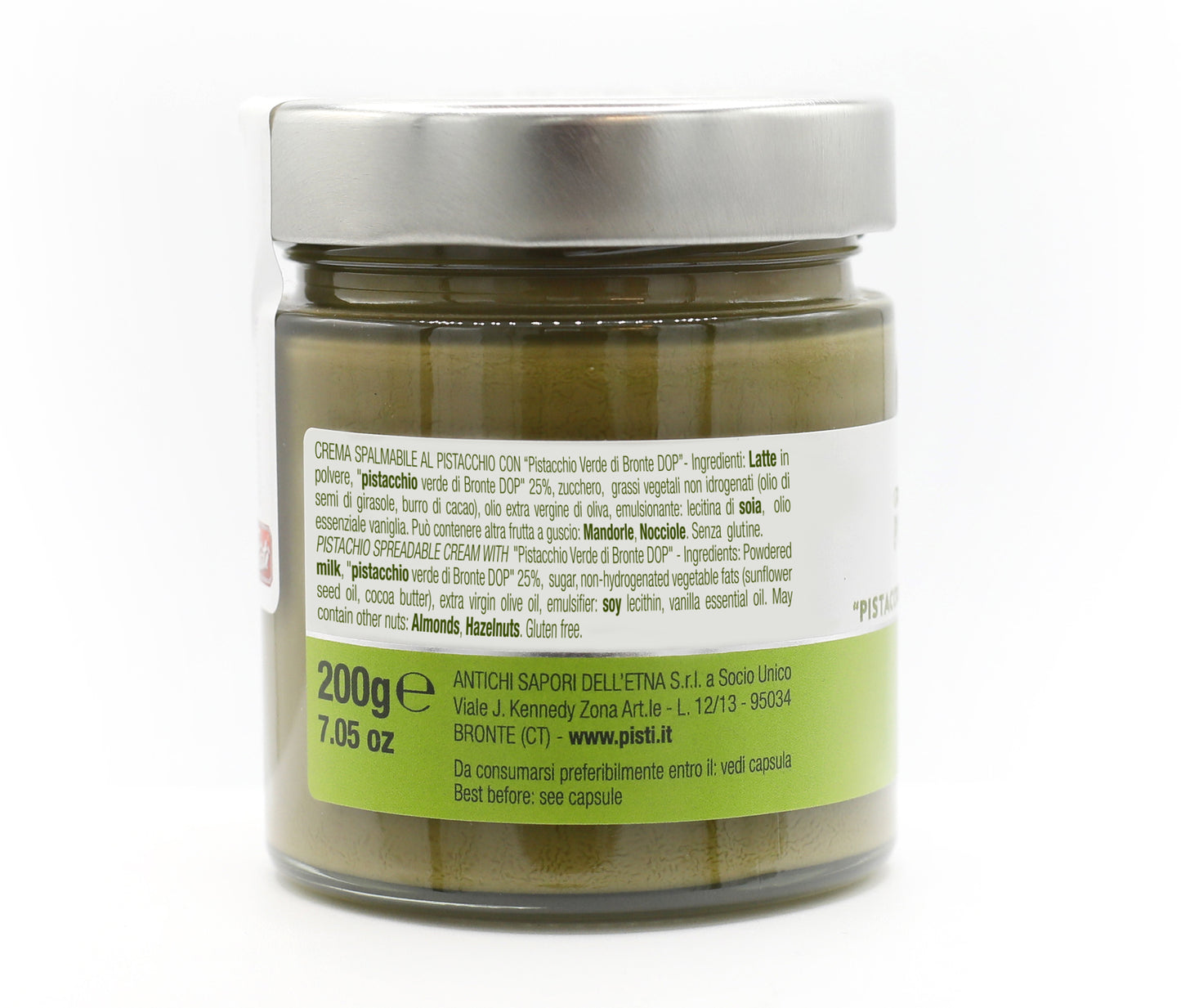 crema spalmabile al pistacchio con "pistacchio verde di bronte dop" - pisti shop