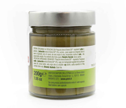 Crema Spalmabile al Pistacchio con "Pistacchio Verde di Bronte DOP"