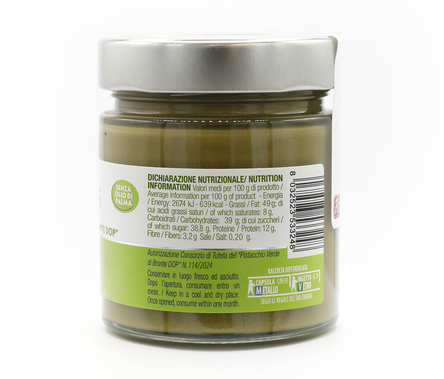 crema spalmabile al pistacchio con "pistacchio verde di bronte dop" - pisti shop