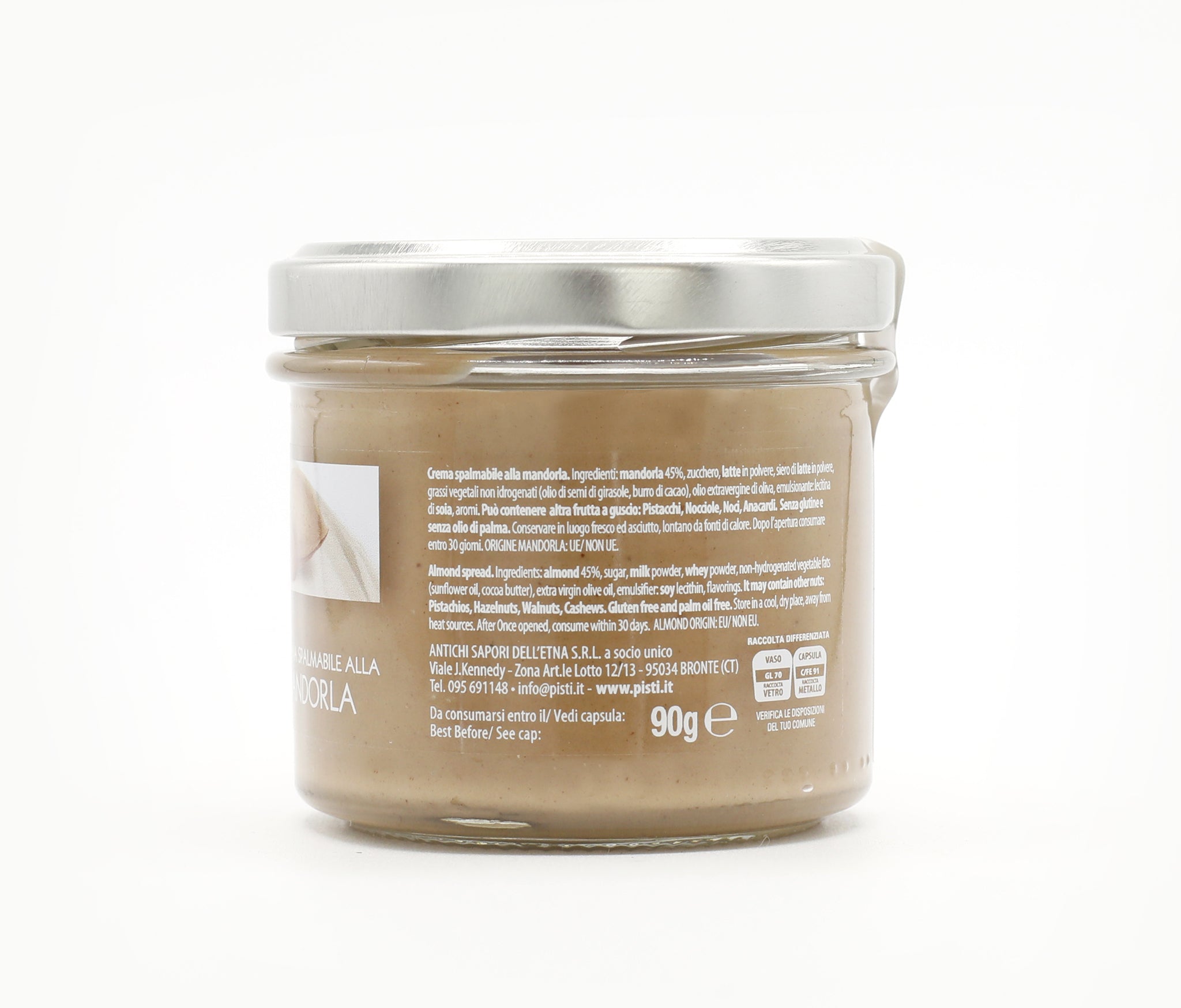 Crema untable de almendras