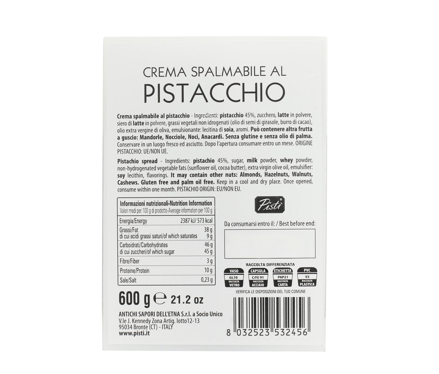 crema spalmabile di pistacchio in pack magnum - pisti shop