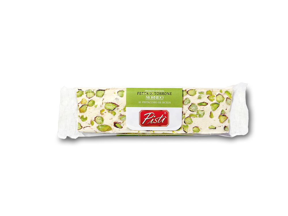 Scheibe weicher Nougat mit Pistazien