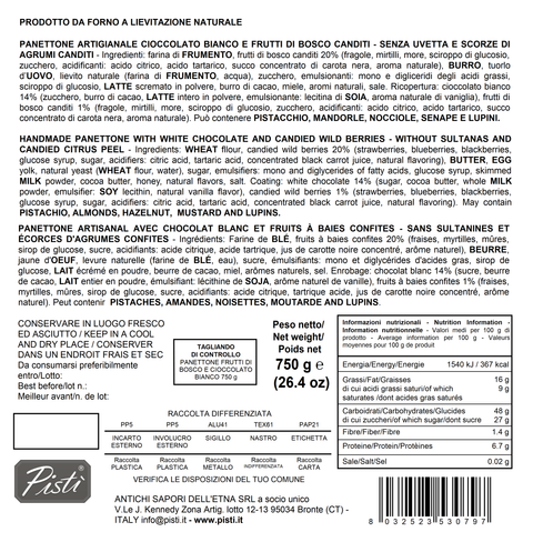 Panettone Frutti di Bosco - Pisti Shop