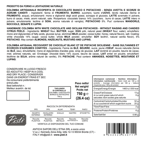 Colomba Pandorata al Pistacchio - Pisti Shop