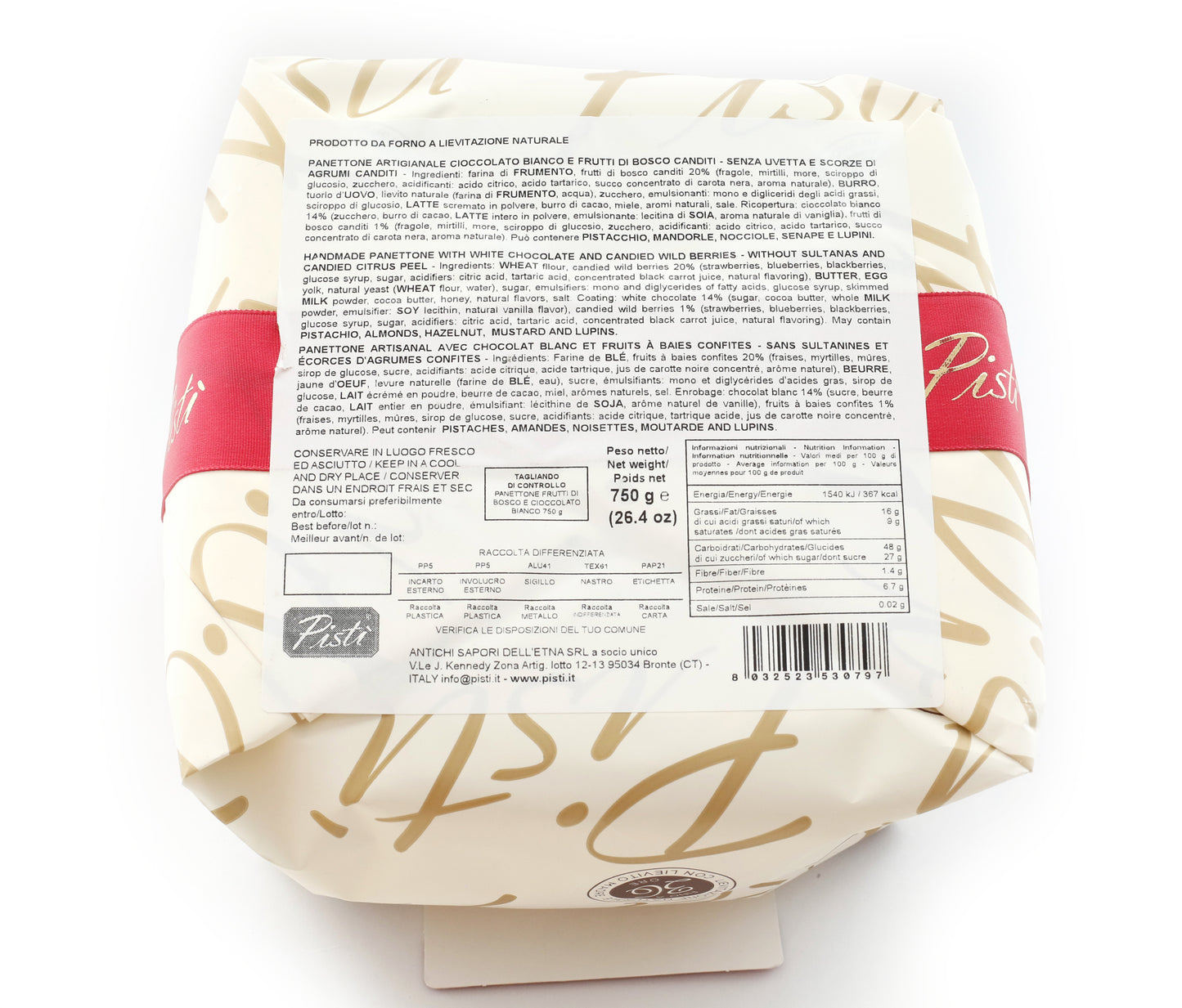 panettone frutti di bosco - pisti shop