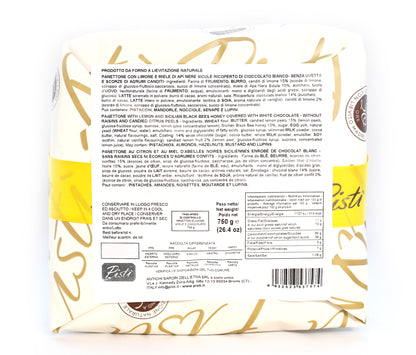Panettone Limone e Miele Ricoperto di Cioccolato Bianco - Pisti Shop