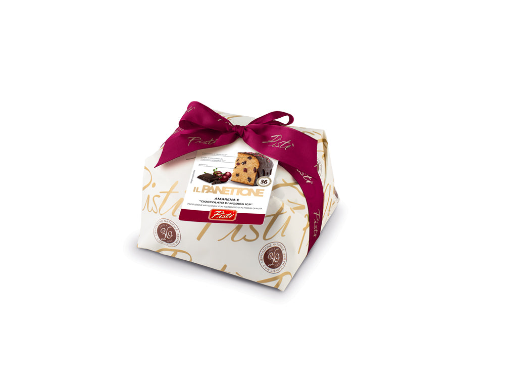 Panettone con Amarena e Cioccolato di Modica IGP - Pisti Shop