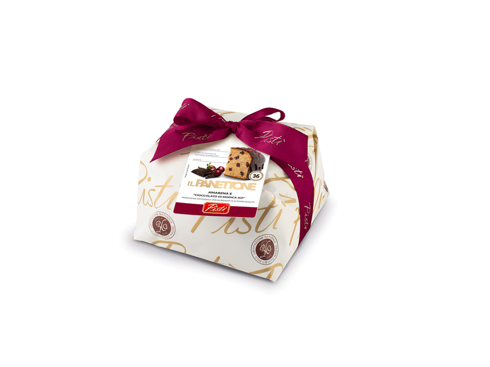 Panettone with Black Cherry and Modica Chocolate IGP