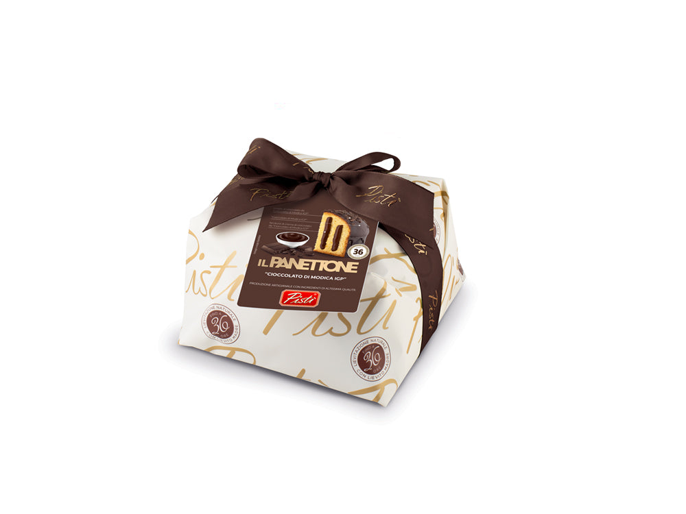 panettone farcito al cioccolato di modica igp - pisti shop
