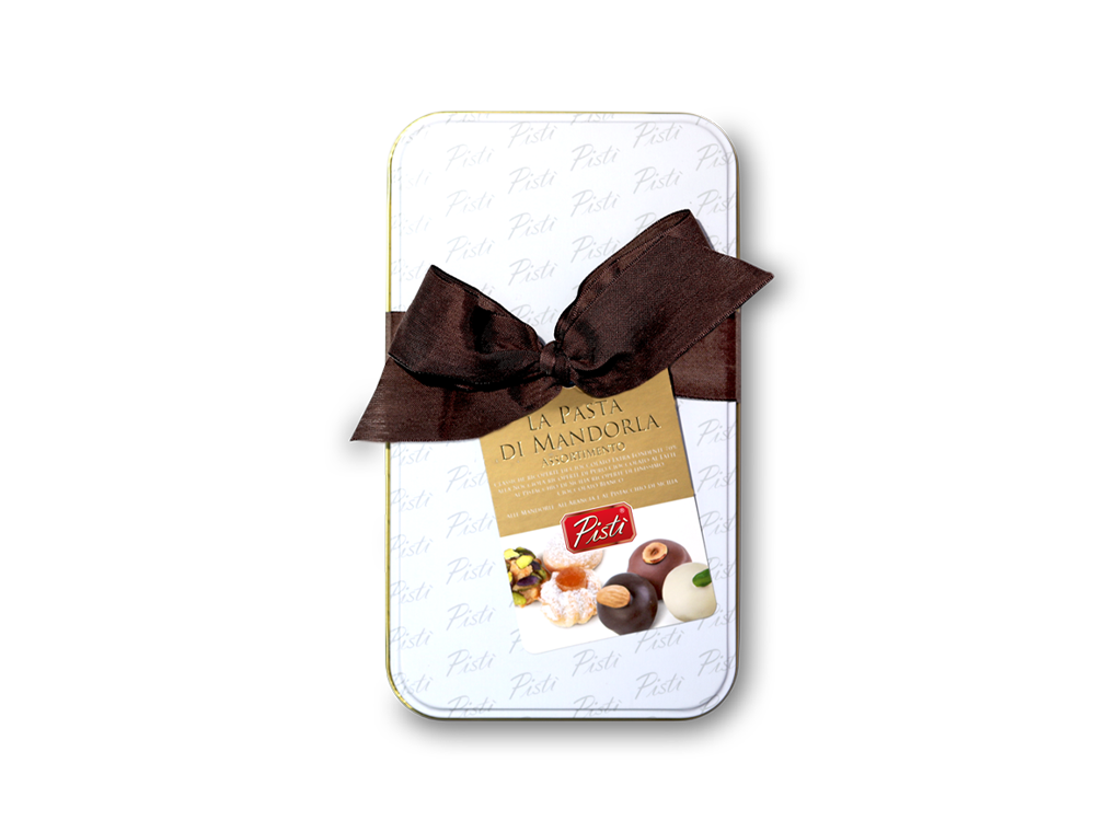 Assortiment de pâtes d'amandes en coffret cadeau