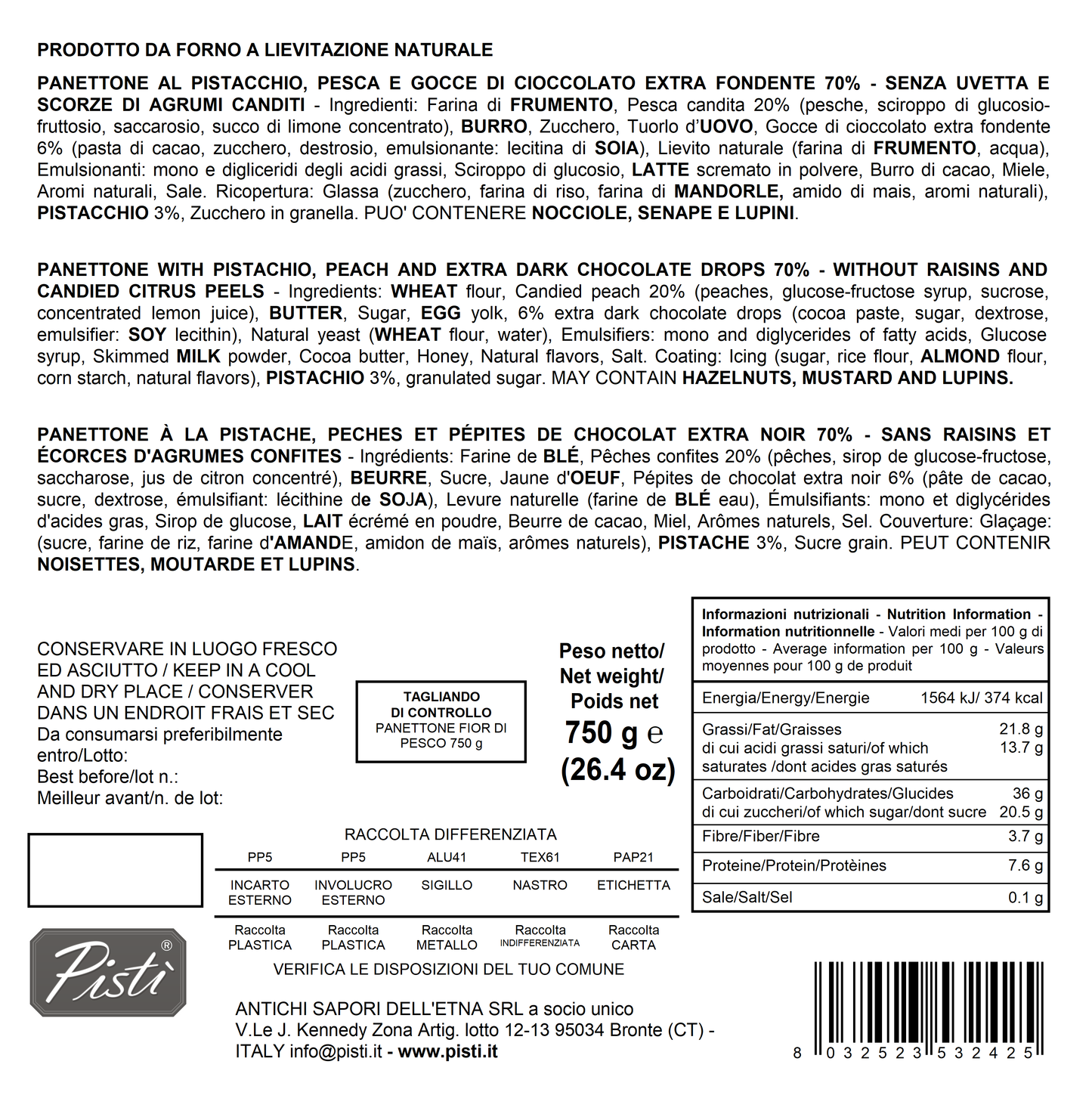 panettone fior di pesco