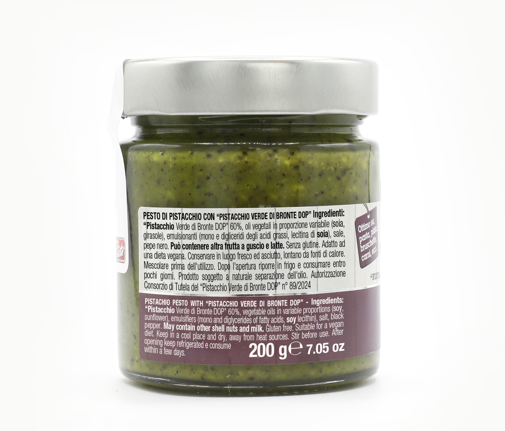 Pesto à la pistache avec "Pistache verte de Bronte Dop"