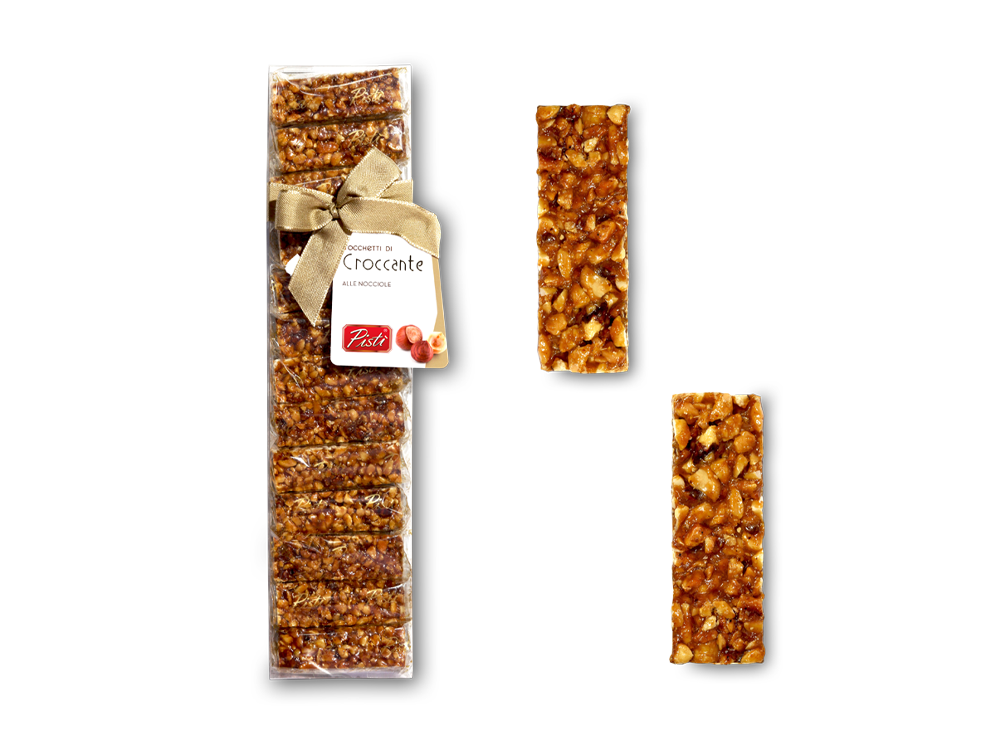 Pieces of Sicilian Hazelnut Crunchy in box