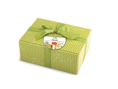 Colomba Farcita con Crema di Pistacchio e Ricoperta di Cioccolato Bianco - Scatola - Pisti Shop