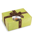 Colomba Stuffed with Pistachio Cream and Covered with Dark Chocolate