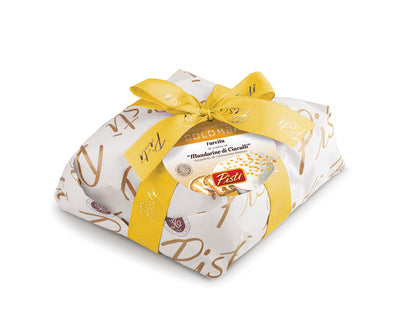 Colomba Farcita con Crema al Mandarino e Ricoperta di Cioccolato Bianco - Pisti Shop