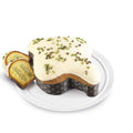 Colomba Stuffed with Pistachio Cream and Covered with White Chocolate
