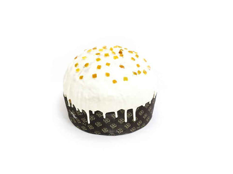Panettone farcito di Crema al Mandarino di Ciaculli ricoperto di Cioccolato Bianco